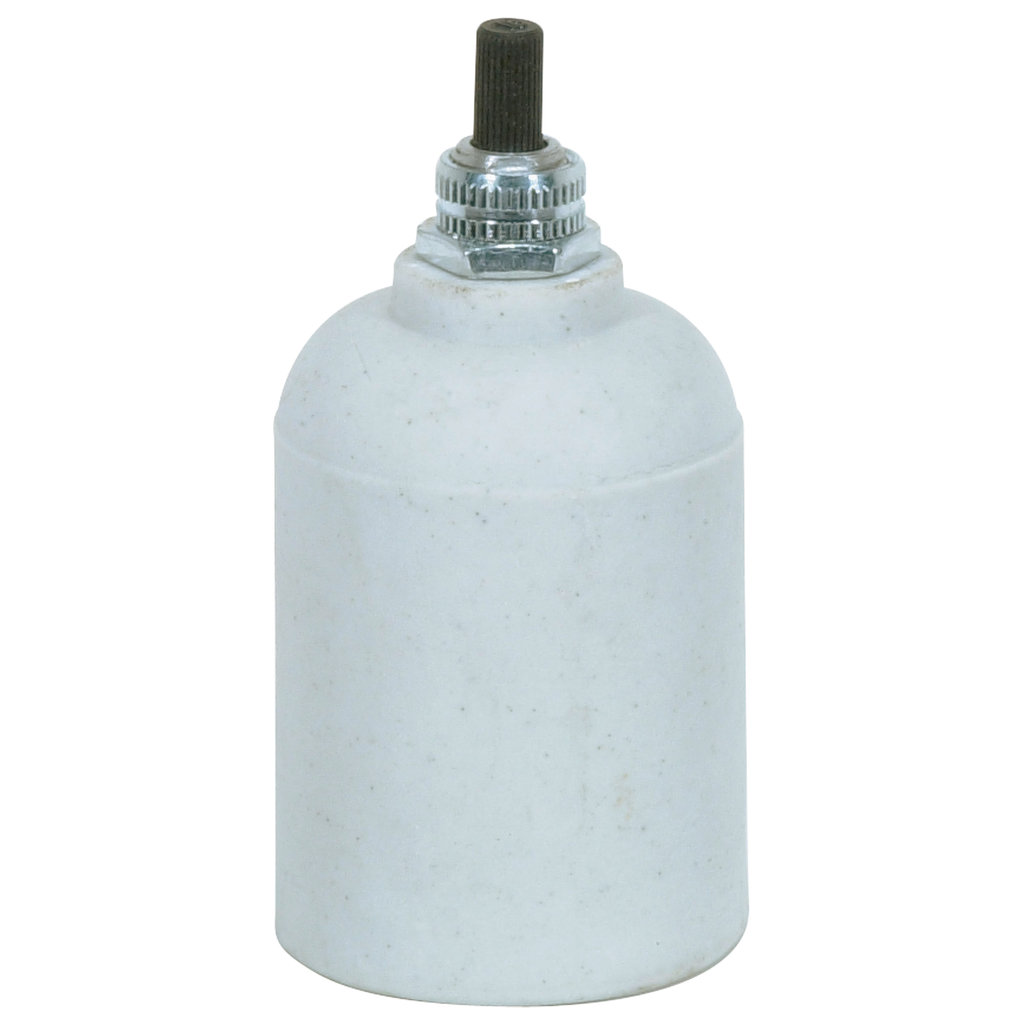 Product image for Satco 80/1157 Porcelain Bottom Turn Knob Socket; Turn Knob Switch; CSSNP Screw Shell; Unglazed; 660W; 250V