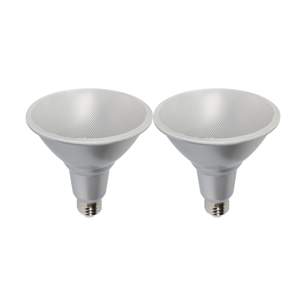 Product image for Satco S29457 15 Watt; PAR38 LED; 3000K; 60 deg. Beam Angle; Medium base; 120 Volt; 2-Pk