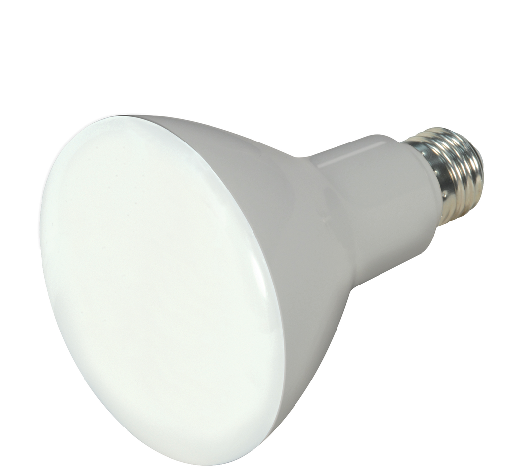 Product image for Satco S8492 9.5 Watt; BR30 LED; 4000K; Medium base; 120 Volt; Dimmable