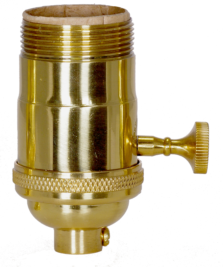 Product image for Satco 80/1060 On-Off Turn Knob Socket with Matching Finish Removable Knob
