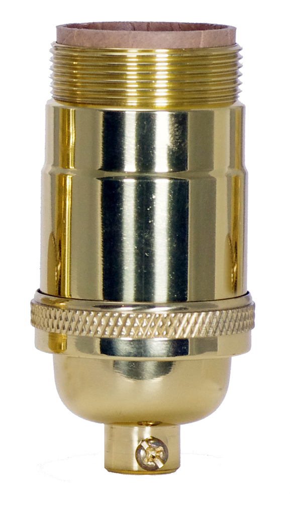 Product image for Satco 80/1050 3 Way (2 Circuit) Turn Knob Socket with Matching Finish Removable Knob