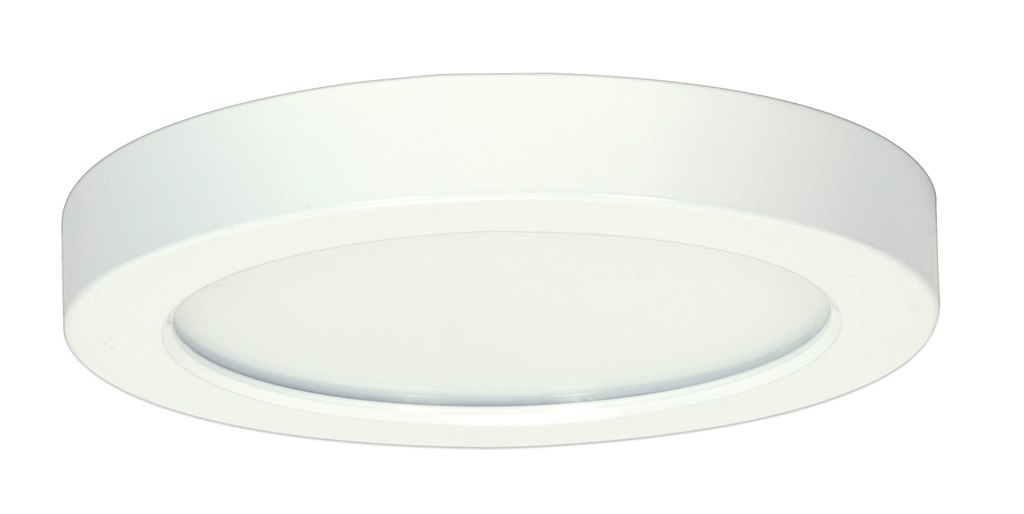 Product image for Satco S29357 13.5 watt; 7" Flush Mount LED Fixture; 3000K; Round Shape; White Finish; 277 volts