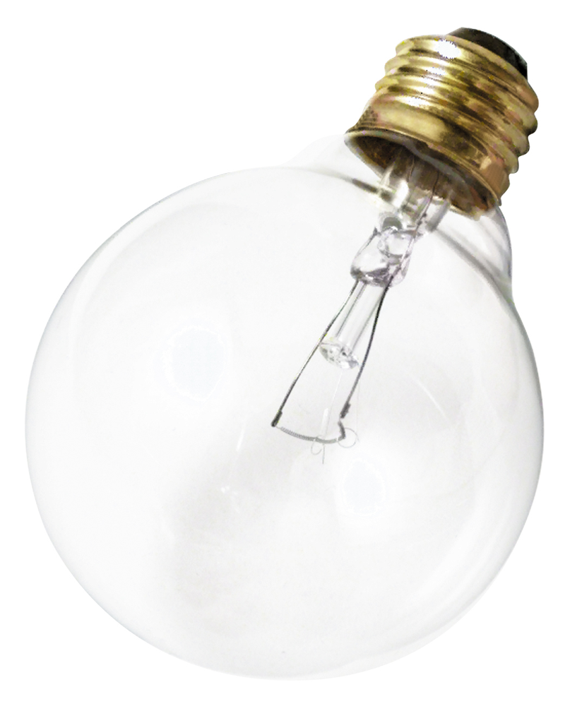 Product image for Satco S3448 40 Watt G25 Incandescent; Clear; 3000 Average rated hours; 360 Lumens; Medium base; 120 Volt