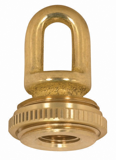 Product image for Satco 90/1571 1/4 IP Cast Brass Screw Collar Loop With Ring; Fits 1" Canopy Hole; 1-1/8" Ring Diameter; 1-3/4" Height; 50lbs Max; Unfinished