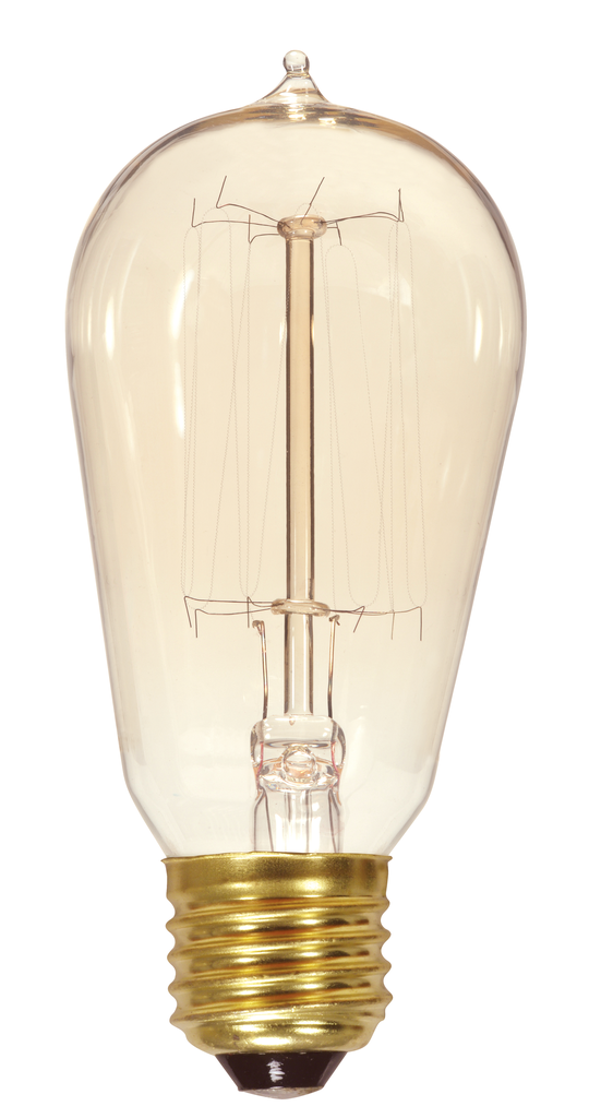 Product image for Satco S2423 60 Watt ST19 Incandescent; Clear; 3000 Average rated hours; 240 Lumens; Medium base; 120 Volt