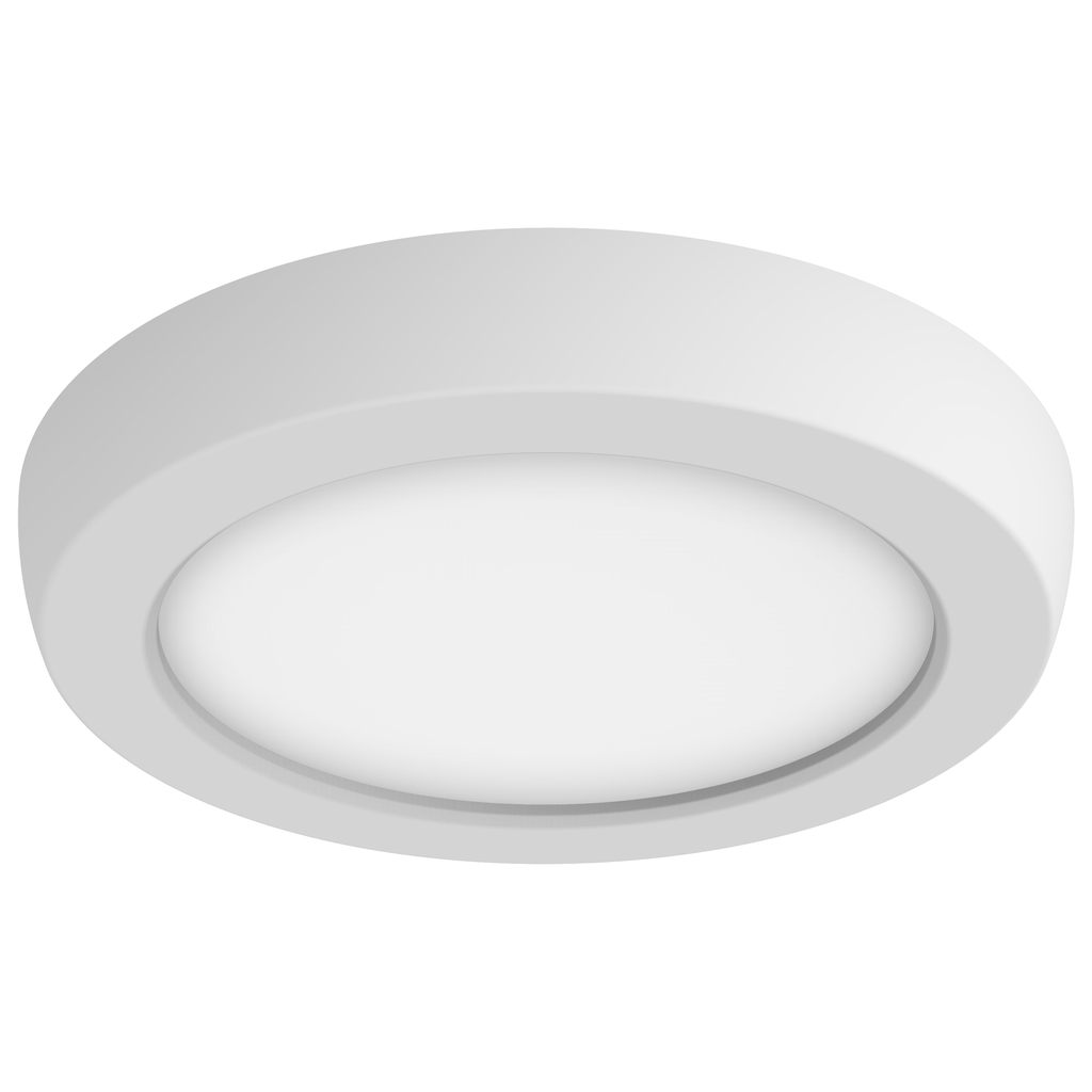 Product image for Satco|Nuvo 62-1700 BLINK® PRO 5" Round LED Surface Mount Downlight, 9W 120V, 700-780 Lumens, 5 CCT Selectable 2700K to 5000K, White Finish