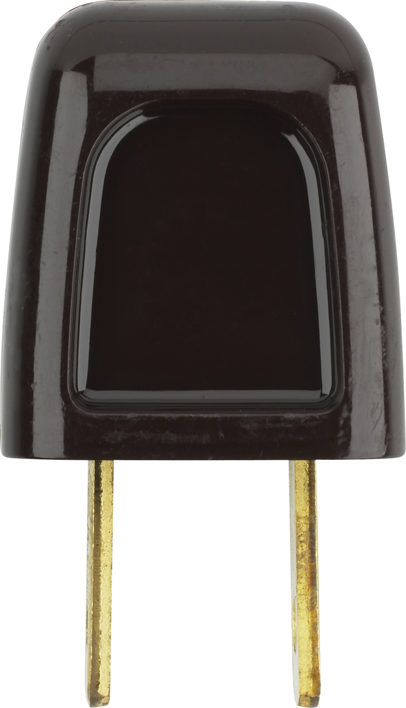 Product image for Satco 90/632 Quick Connect Plug; Non Polarized; 18/2-SPT-1; 10A-125V; Brown Finish