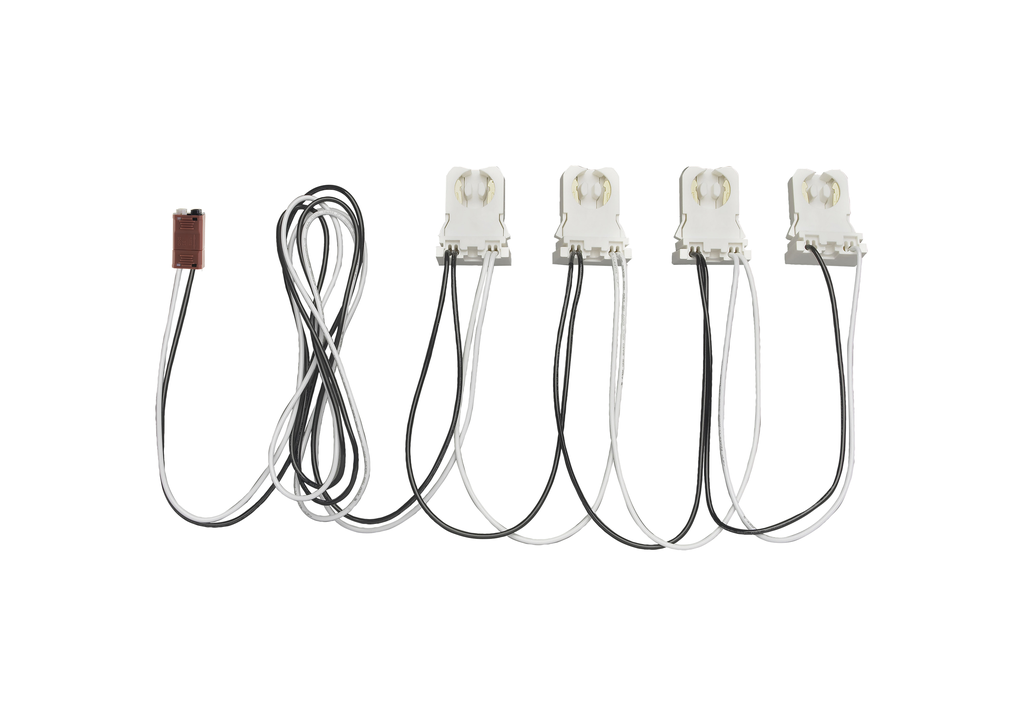 Product image for Satco 80/2629 4-Light ballast bypass wiring harness for linear LED T8 lamps