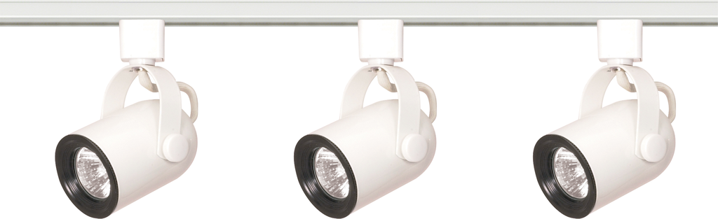 Product image for Nuvo TK348 3 Light - MR16 - Round Back Track Kit - 4 foot Track - Line Voltage - White