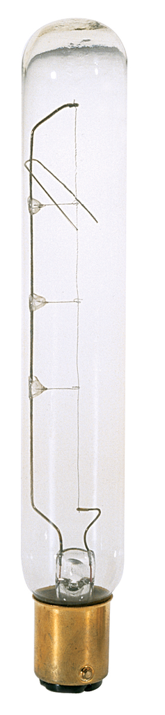 Product image for Satco S3297 20 Watt T6 1/2 Incandescent; Clear; 1500 Average rated hours; 150 Lumens; DC Bay base; 130 Volt