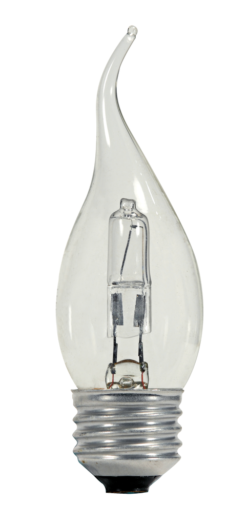 Product image for Satco S2446 43W Halogen; CA10; Clear; 1000 Average rated hours; 750 Lumens; Medium base; 120 Volt; 2-Card