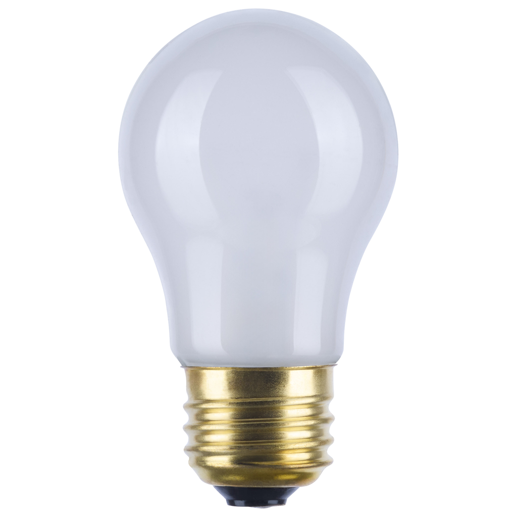 Product image for Satco S3811 40 Watt A15 Incandescent; Frost; Appliance Lamp; 2500 Average rated hours; 290/217 Lumens; Medium base; 130/120 Volt