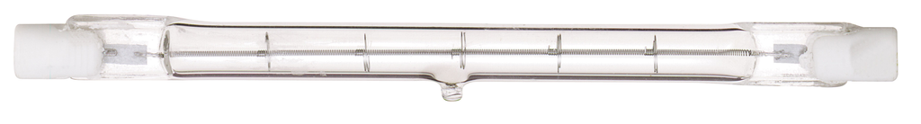 Product image for Satco S3410 300W Halogen; T3; Clear; 1500 Average rated hours; 5300 Lumens; Double Ended base; 120 Volt; 3-Card