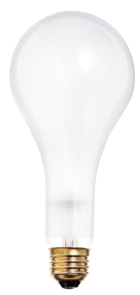 Product image for Satco S4960 300 Watt PS25 Incandescent; Frost; 5000 Average rated hours; 3600 Lumens; Medium base; 130 Volt