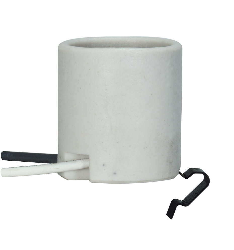 Product image for Satco 80/1222 Keyless Porcelain Socket w/Snap-in Clip