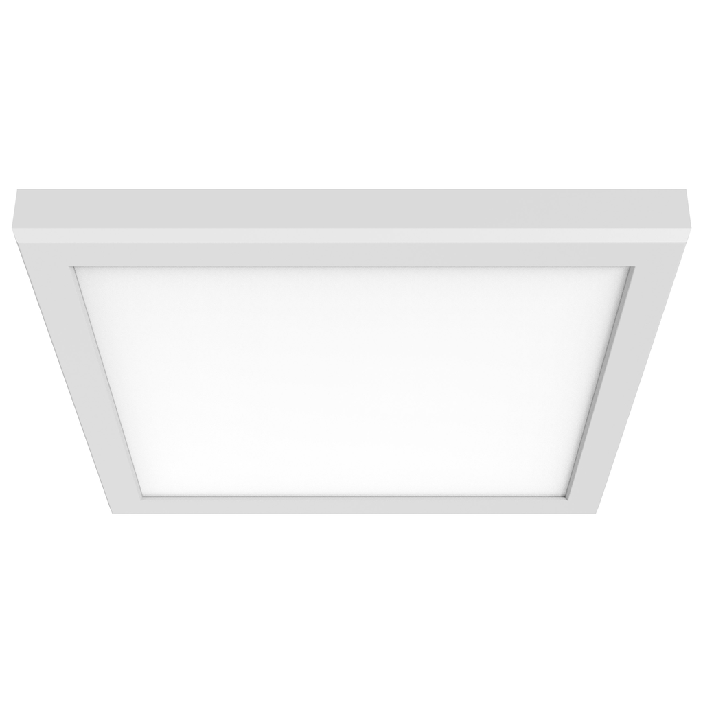 Product image for Satco|Nuvo 62-1779 BLINK® PRO+ 12" Square LED Surface Mount Downlight, 19.5W 120/277V, 1400-1470 Lumens, 5 CCT Selectable 2700K to 5000K, White Finish