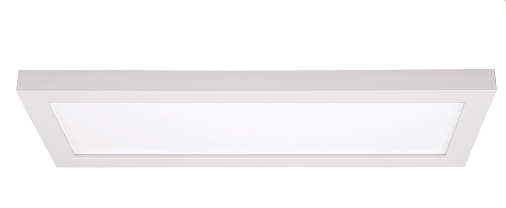 Product image for Satco S9369 24 watt; 18" x 7" Flush Mount LED Fixture; 3000K; 90 CRI; Rectangle Shape; White Finish; 120 volts