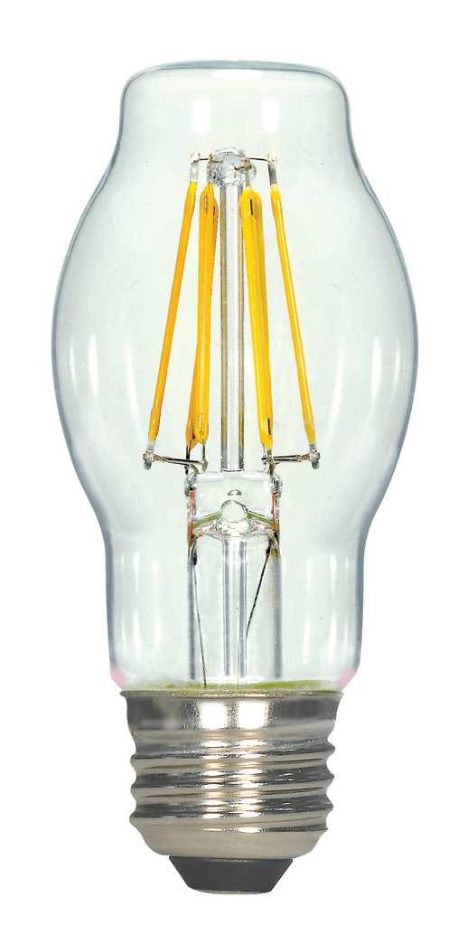 Product image for Satco S9576 6.5 Watt BT15 LED; Clear; Medium base; 2700K; 810 Lumens; 120 Volt