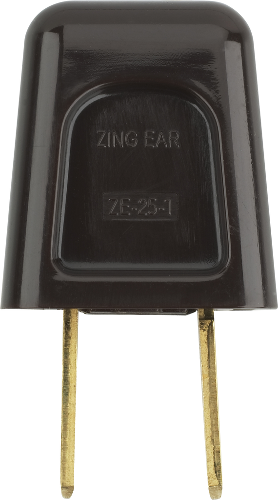Quick Connect Plug - Brown Finish - Polarized - 18/2-SPT-1 - 6A - 125V