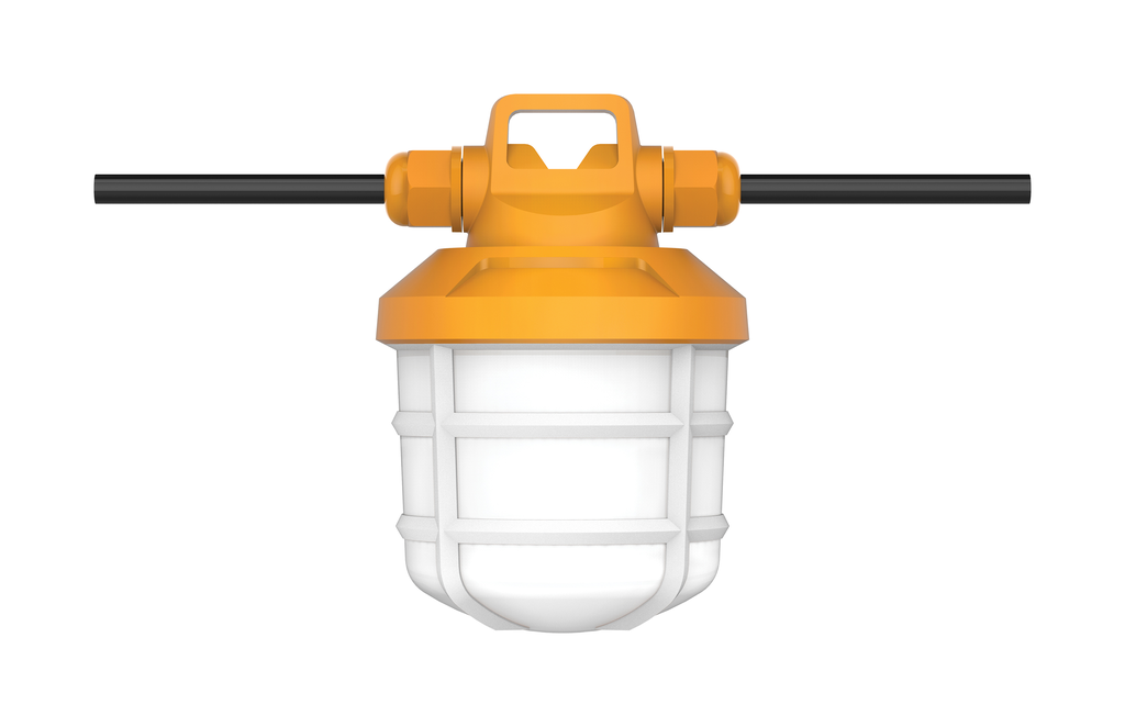 Satco S28976 50 Watt LED High-Lumen Industrial / Commercial String Light; 5 Inter-Connected Lamps; 5000K; Integrated Cord / Plug; 120 Volt Product image for Satco S28976 50 Watt LED High-Lumen Industrial / Commercial String Light; 5 Inter-Connected Lamps; 5000K; Integrated Cord / Plug; 120 Volt