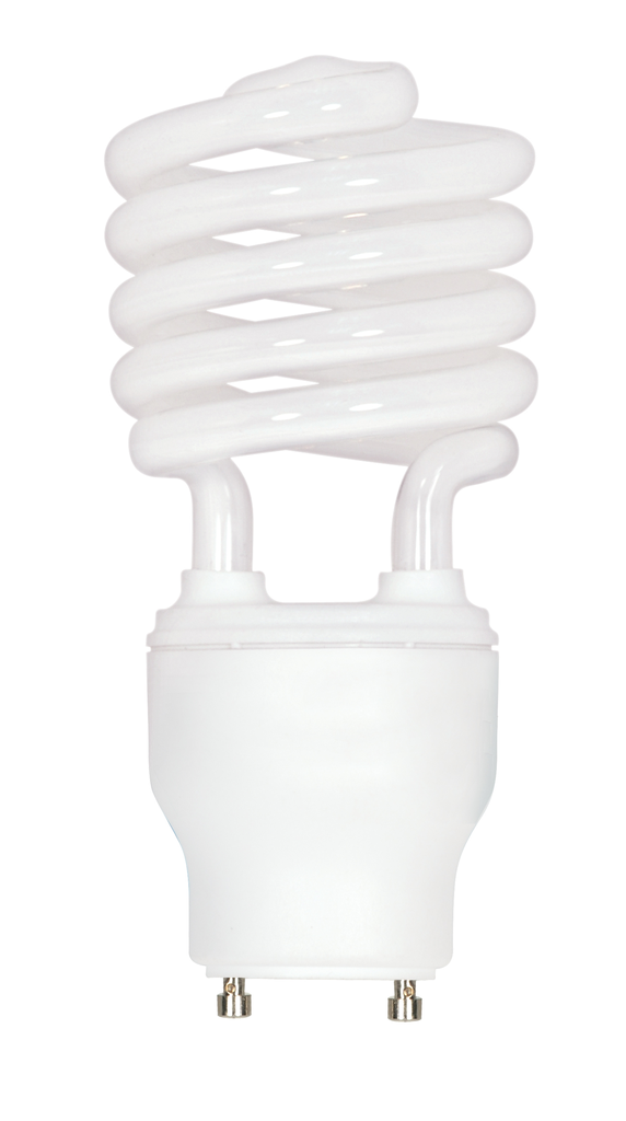 Product image for Satco S8232 23 Watt; Mini Spiral Compact Fluorescent; 3500K; 82 CRI; GU24 base; 120 Volt