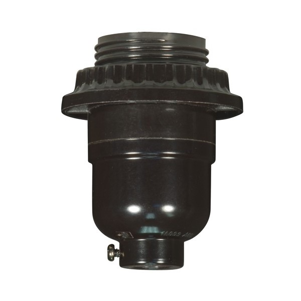 Product image for Satco 80/1759 3-Way Turn Knob; Phenolic; Full Uno Thread; 1/8 IP Cap With Metal Bushing; 2-7/8" Height; 1-5/16" Diameter; 250W; 250V