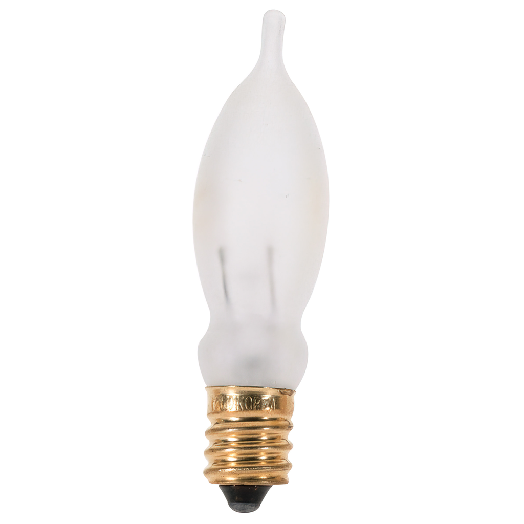 Product image for Satco S3242 7.5W CA5 Incandescent; Frost; 1500 Average rated hours; 35 Lumens; Candelabra base; 120 Volt