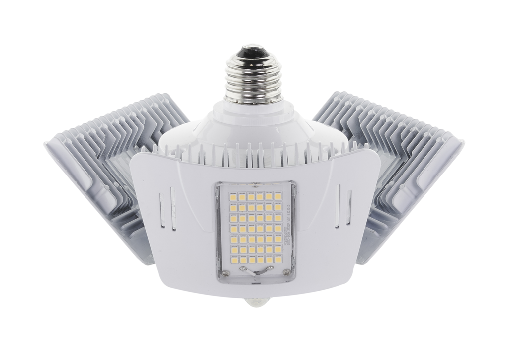 Product image for Satco S13119 60 Watt LED Motion Sensor Utility Light 4000K; Medium base; Adjustable Beam Angle; 100-277 Volt