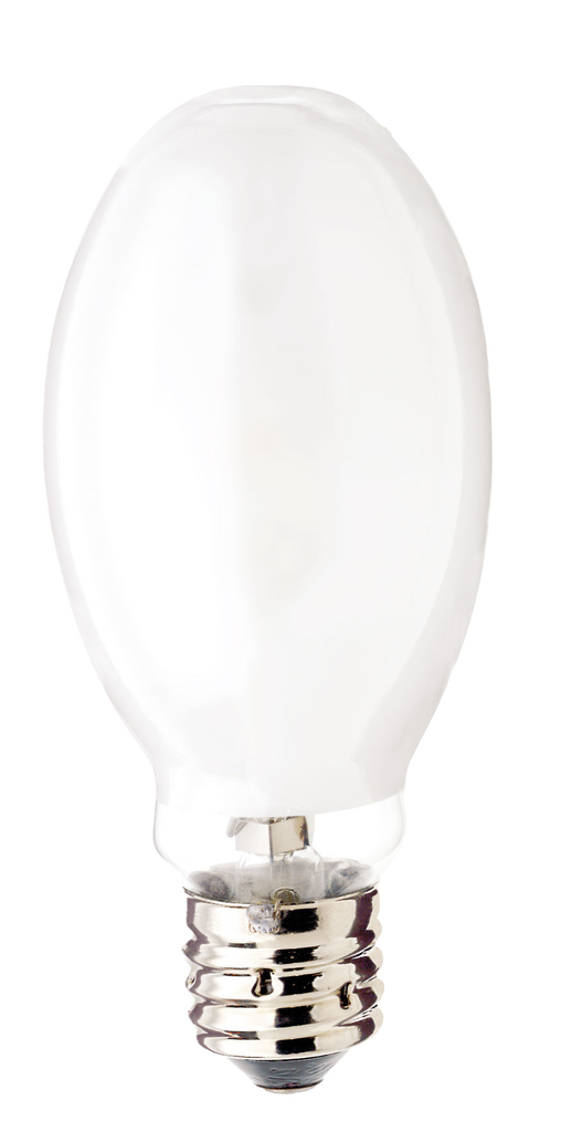 Product image for Satco S4237 175 Watt; Metal Halide HID; Mogul base; ED28; Coated; 70 CRI; 3700K
