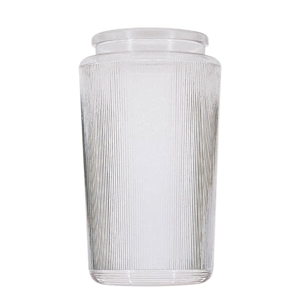Product image for Satco 50/721 Lexan Cylinder Shade; 3-1/4 in.; Fitter; 6-1/4 in.; Height; 3-3/4 in.; Diameter; Prismatic Cylinder