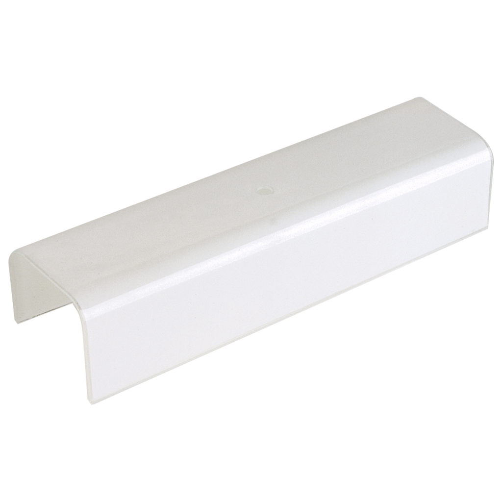 Product image for Satco 50/378 7 in.; U-Bend Shade; Vertical Hole 1-3/4 in.; From End; White; 1/8 Slip