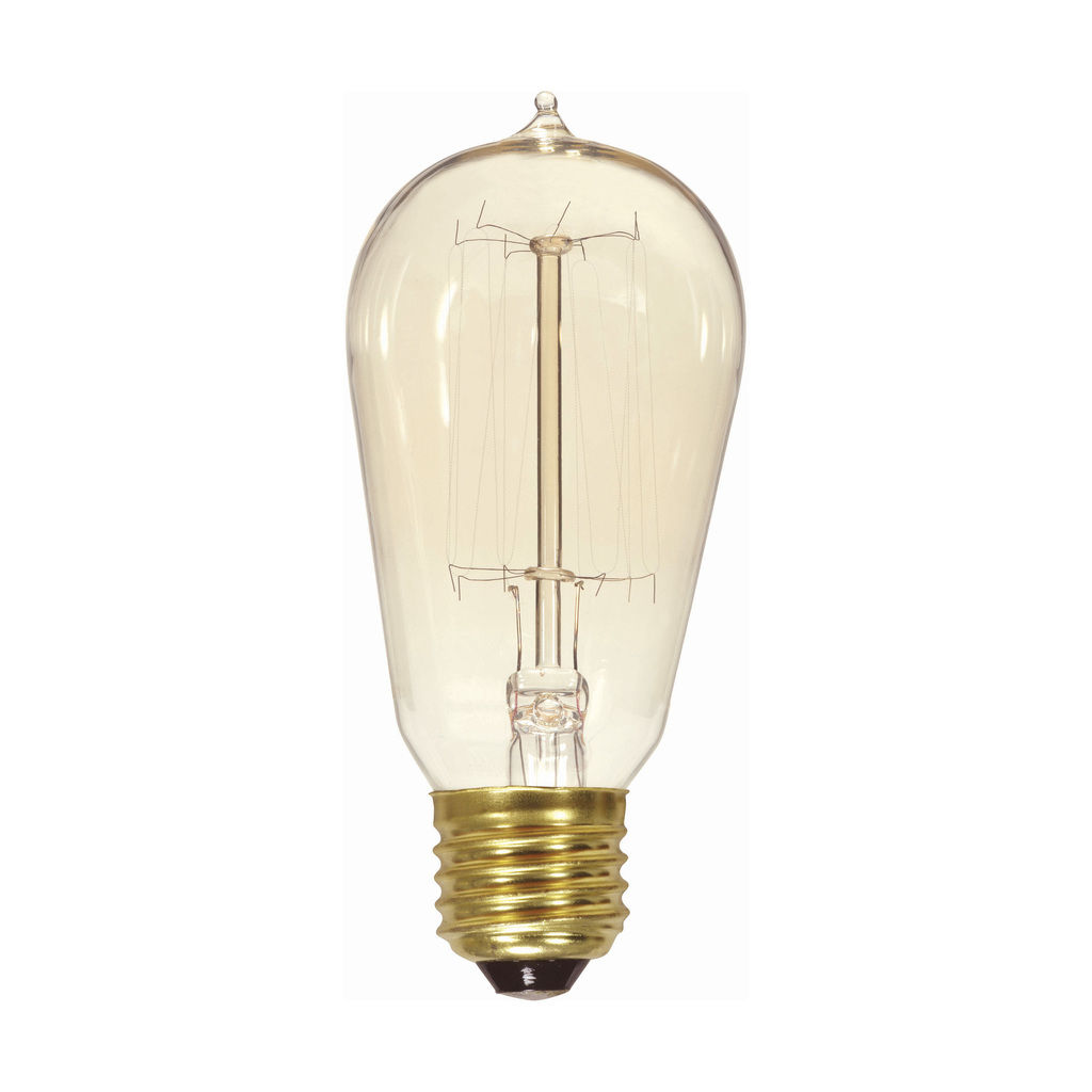 Product image for Satco S2413 40 Watt ST19 Incandescent; Clear; 3000 Average rated hours; 160 Lumens; Medium base; 120 Volt