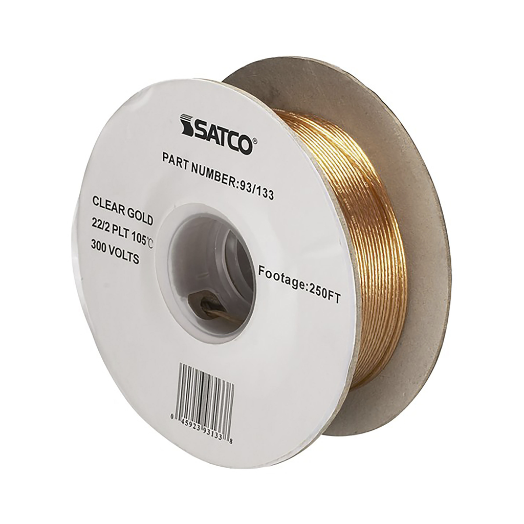 Product image for SAT 93/133 22/2 CLEAR GOLD WIRE 250 FT.