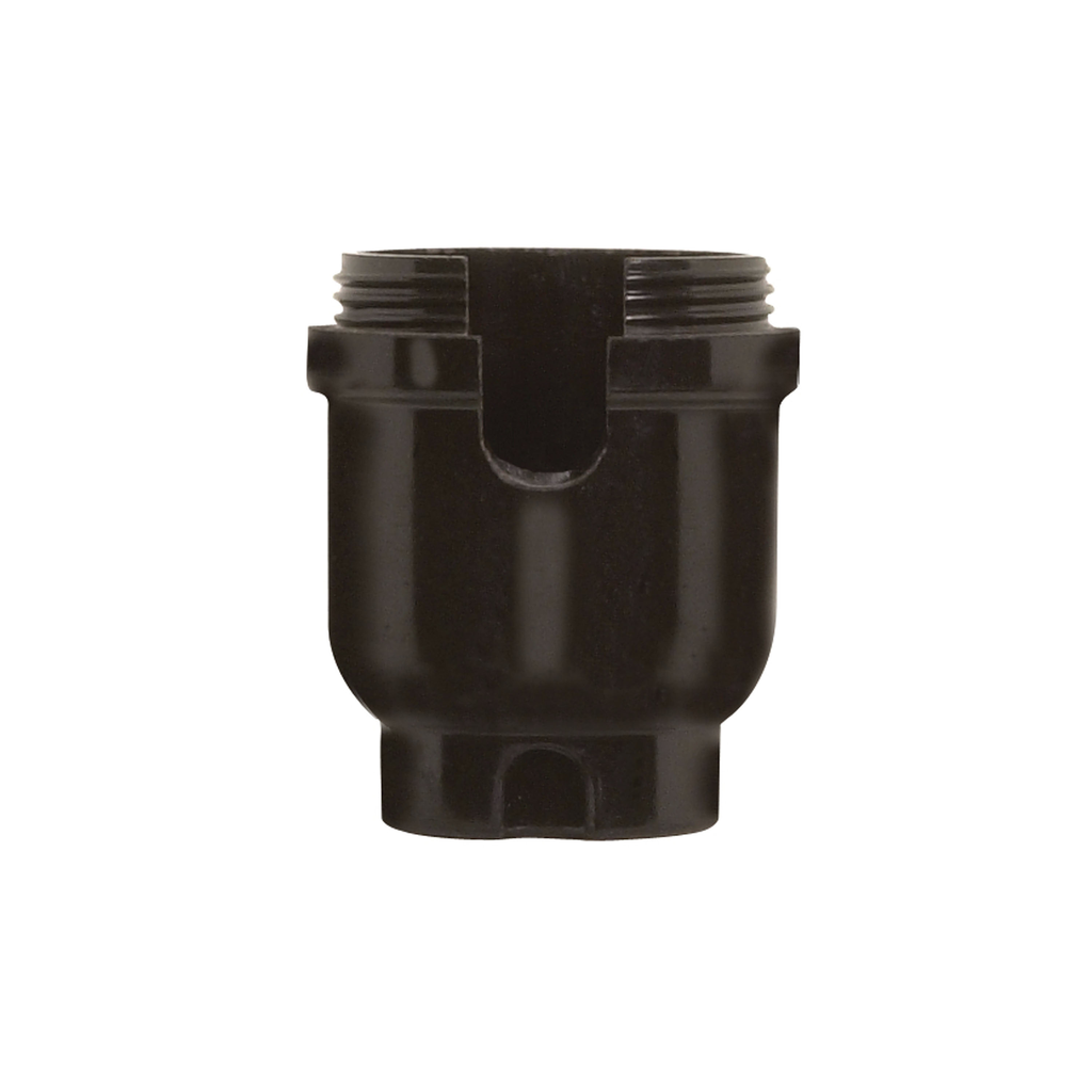 Product image for Satco 80/1267 1/4 IP Cap Only; Phenolic; 1/2 Uno Thread; With Metal Bushing; Less Set Screw For Turn Knob And Pull Chain Sockets