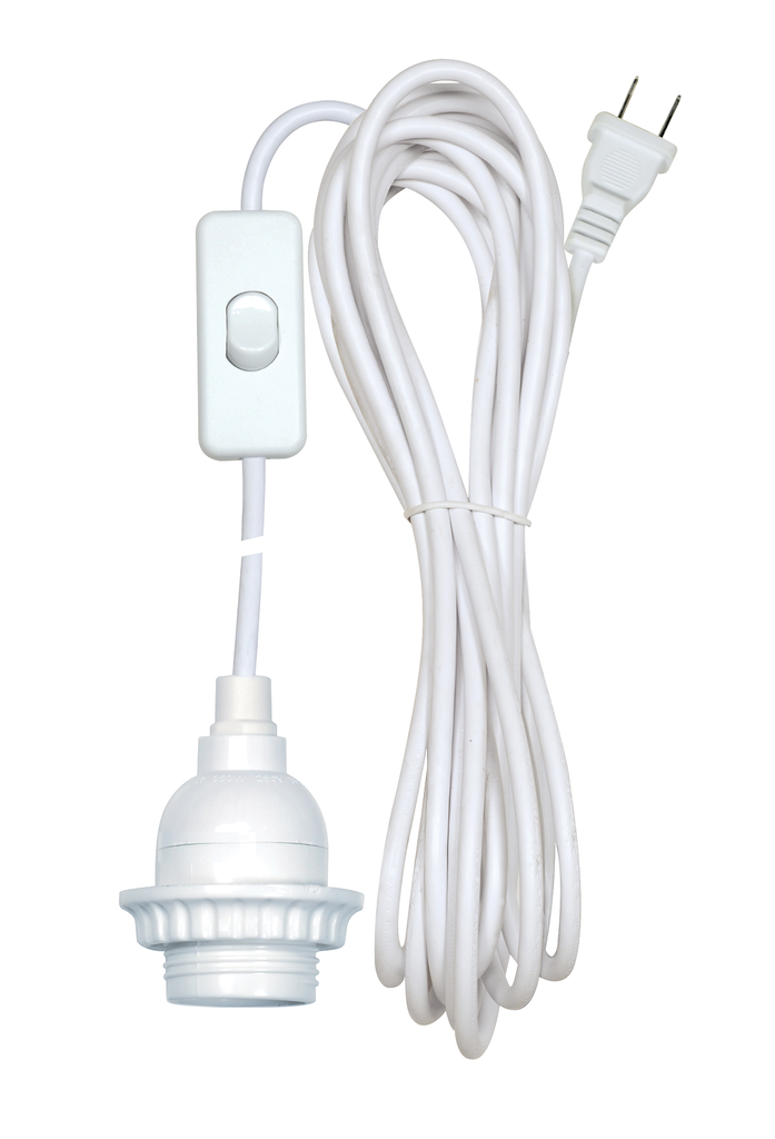 Product image for Satco 80/2223 White Phenolic Keyless Socket With Uno Ring