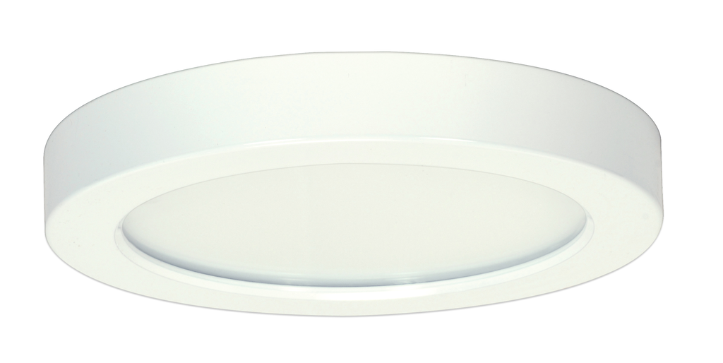 Product image for Satco S29655 13.5 watt; 7" Flush Mount LED Fixture; 4000K; Round Shape; White Finish; 120 volts