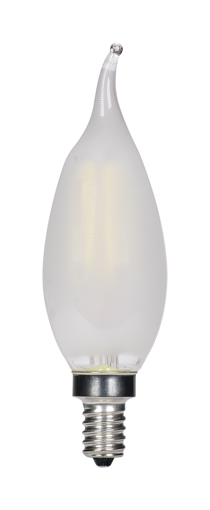 Product image for Satco S11377 4.5 Watt CA11 LED; Frosted; Candelabra base; 3000K; 360 Lumens; 120 Volt