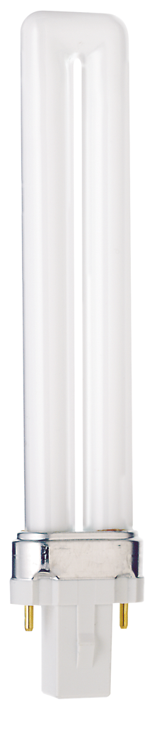 Product image for Satco S8308 9 Watt; pin-based Compact Fluorescent; 4100K; 82 CRI; G23 base
