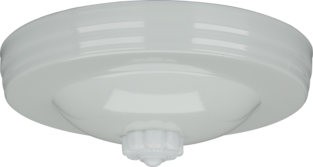 Product image for Satco 90/045 Blank Up Kit; White Finish; 5" Diameter; 7/16" Center Hole; Includes Hardware
