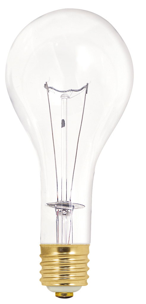 Product image for Satco S3015 500 Watt PS35 Incandescent; Clear; 5000 Average rated hours; 8000 Lumens; Mogul base; 130 Volt