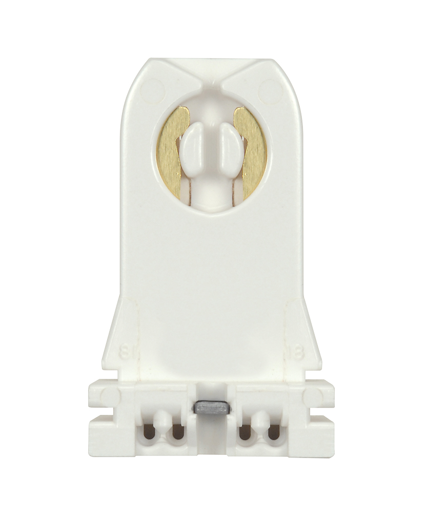 Product image for Satco 80/2022 Bi-Pin Lampholder; Tall; T8/T12 Bulbs; Turn-Type; G13 Base With Screw And Nut; Quickwire No. 18GA; 660W; 600V