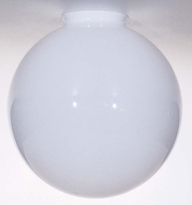 Product image for Satco 50/153 Blown Glossy Opal Ball Shade; 10 in.; Diameter; 4 in.; Fitter