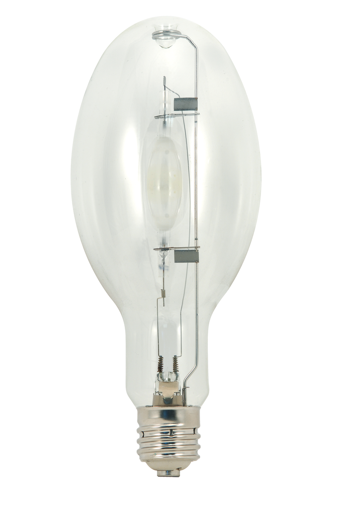 Product image for Satco S5822 125 Watt; Metal Halide HID; Mogul extended base; ED28; Clear; 65 CRI; 4200K