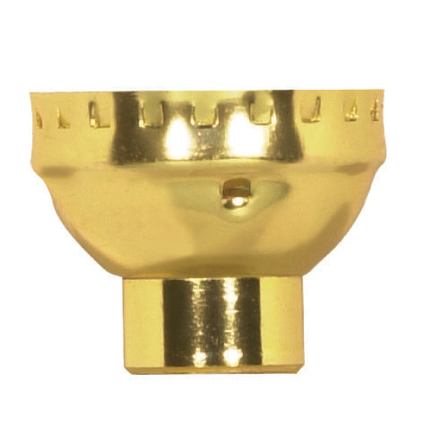 Product image for Satco 80/1210 Aluminum Cap With Paper Liner; 1/4 IP Less Set Screw; Brite Gilt Finish