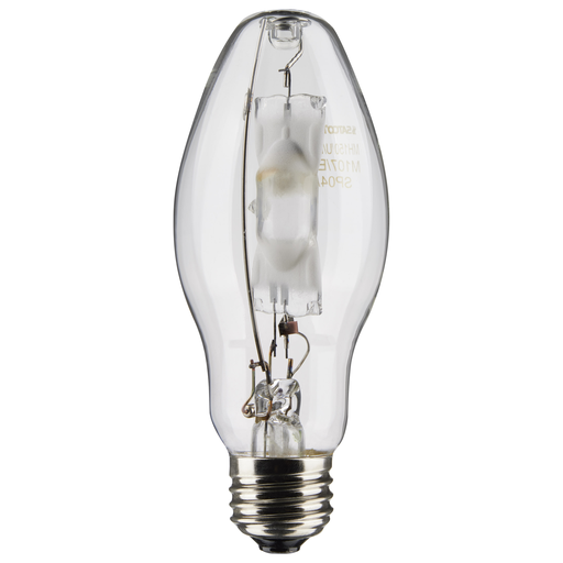 Product image for Satco S4379 150 Watt; Metal Halide HID; Medium base; ED17; Clear; 65 CRI; 4000K
