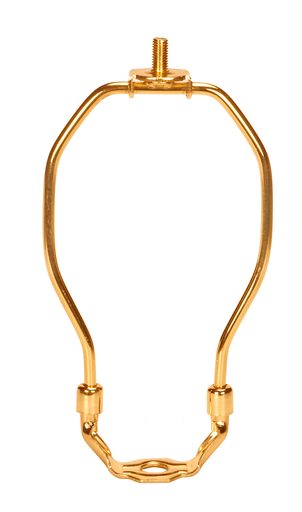 90/219 - Light Duty Harp - Polished Brass Finish - 7" Height - 1/8 IP Saddle - 1/4-27 Thread - 125 Carton