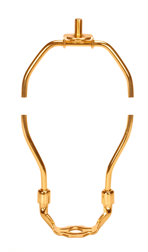 90/223 - Light Duty Harp - Polished Brass Finish - 11" Height - 1/8 IP Saddle - 1/4-27 Thread - 125 Carton
