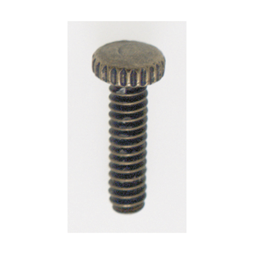 Product image for Satco 90/1155 Steel Knurled Head Thumb Screw; 6/32; 1/2" Length; Antique Brass Plated Finish