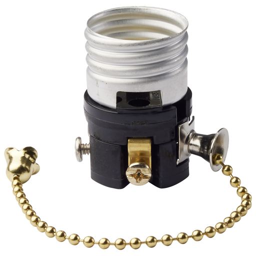 90/1139 - Pull Chain Interior Mechanism With Screw Terminals - Brass Chain - 660W - 250V