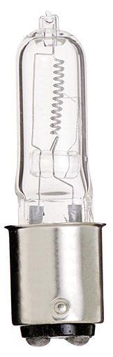 Product image for Satco S3432 75 Watt; Halogen; T4; Clear; 2000 Average rated hours; 1250 Lumens; DC Bay base; 120 Volt; Carded